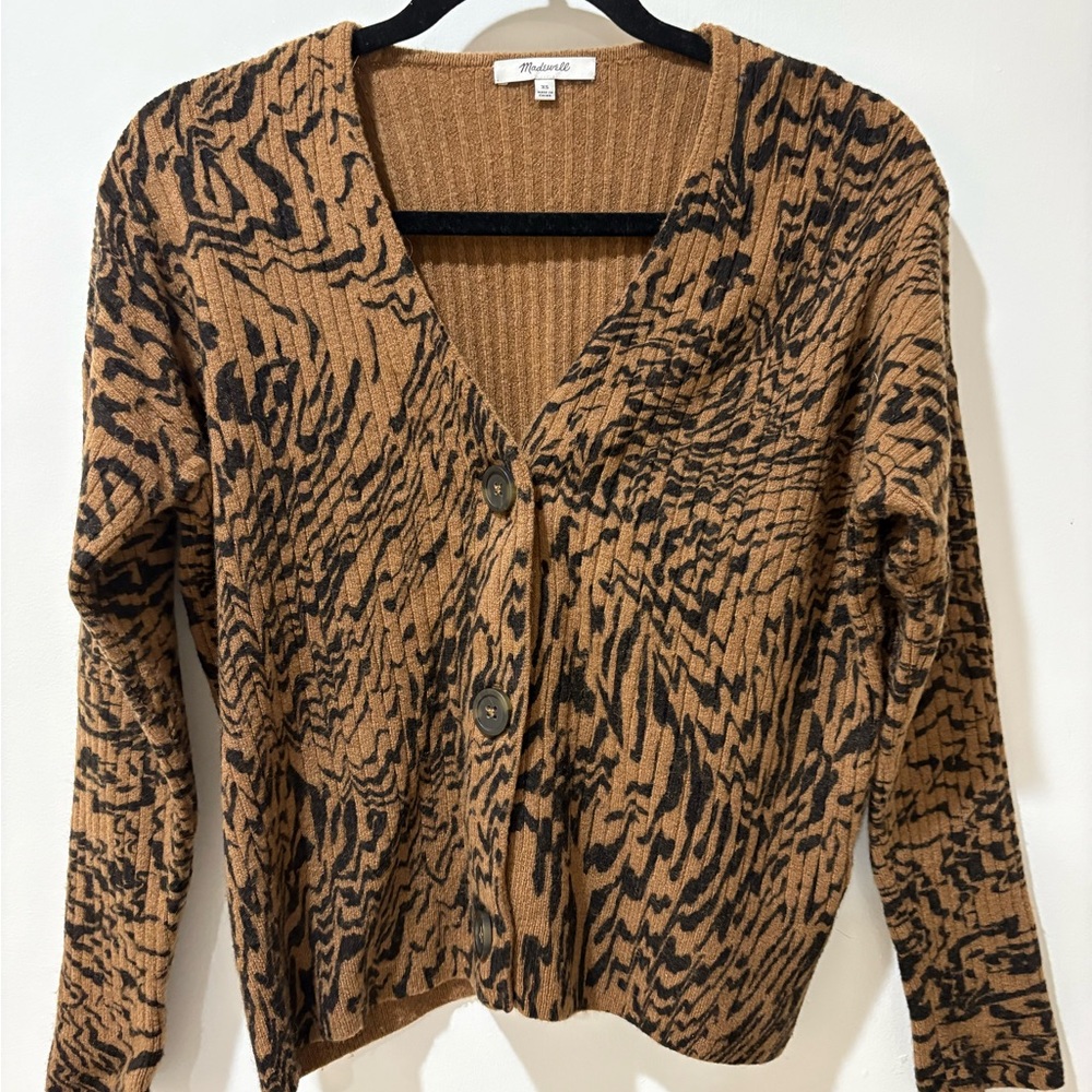Madewell Leopard Tan Knit Sweater